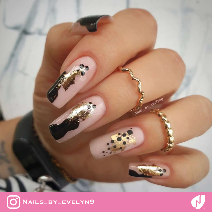 Abstract Dots and Gold Foil